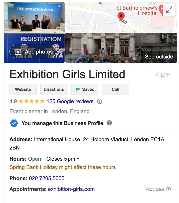 Exhibition Girls Hostess Agency Google Reviews
